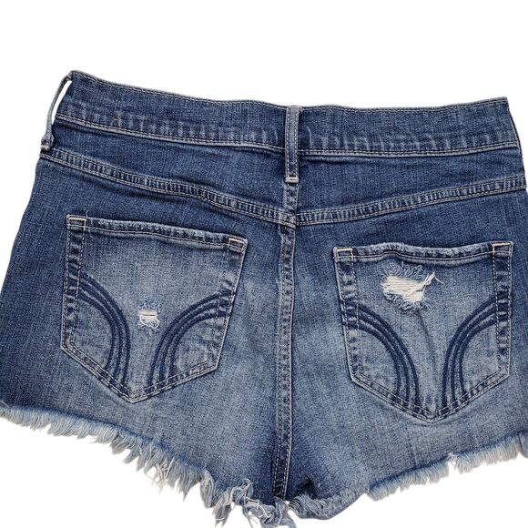 Hollister Jean Shorts Juniors 3 W 26 Tribal Embroidered Detail Bohemian Fringed - Picture 8 of 8